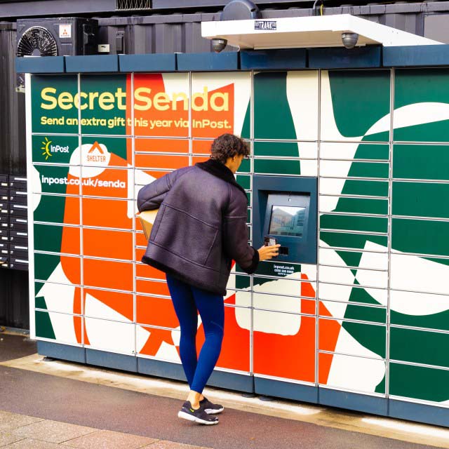 InPost与Shelter合作的Secret Senda快递柜公益活动